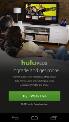 Hulu android App screenshot 1